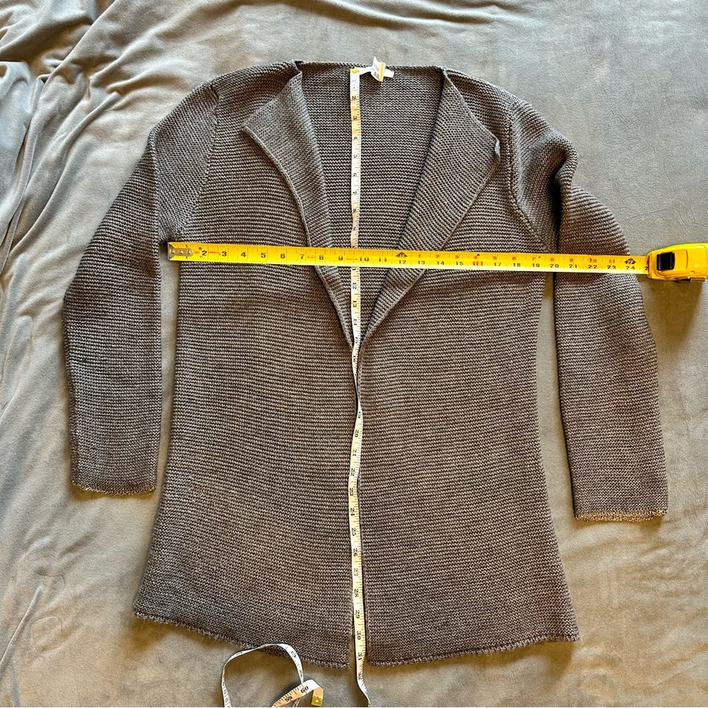 TU [one size] / EUC An'ge Lashopsi Open Knit Cardigan Silver Lurex Trim